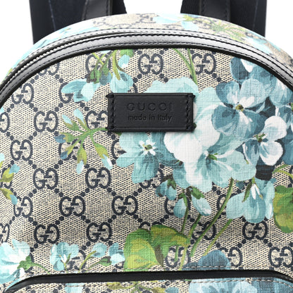 Gucci GG Supreme Monogram Blooms Small Day Backpack Blue 8 of 10