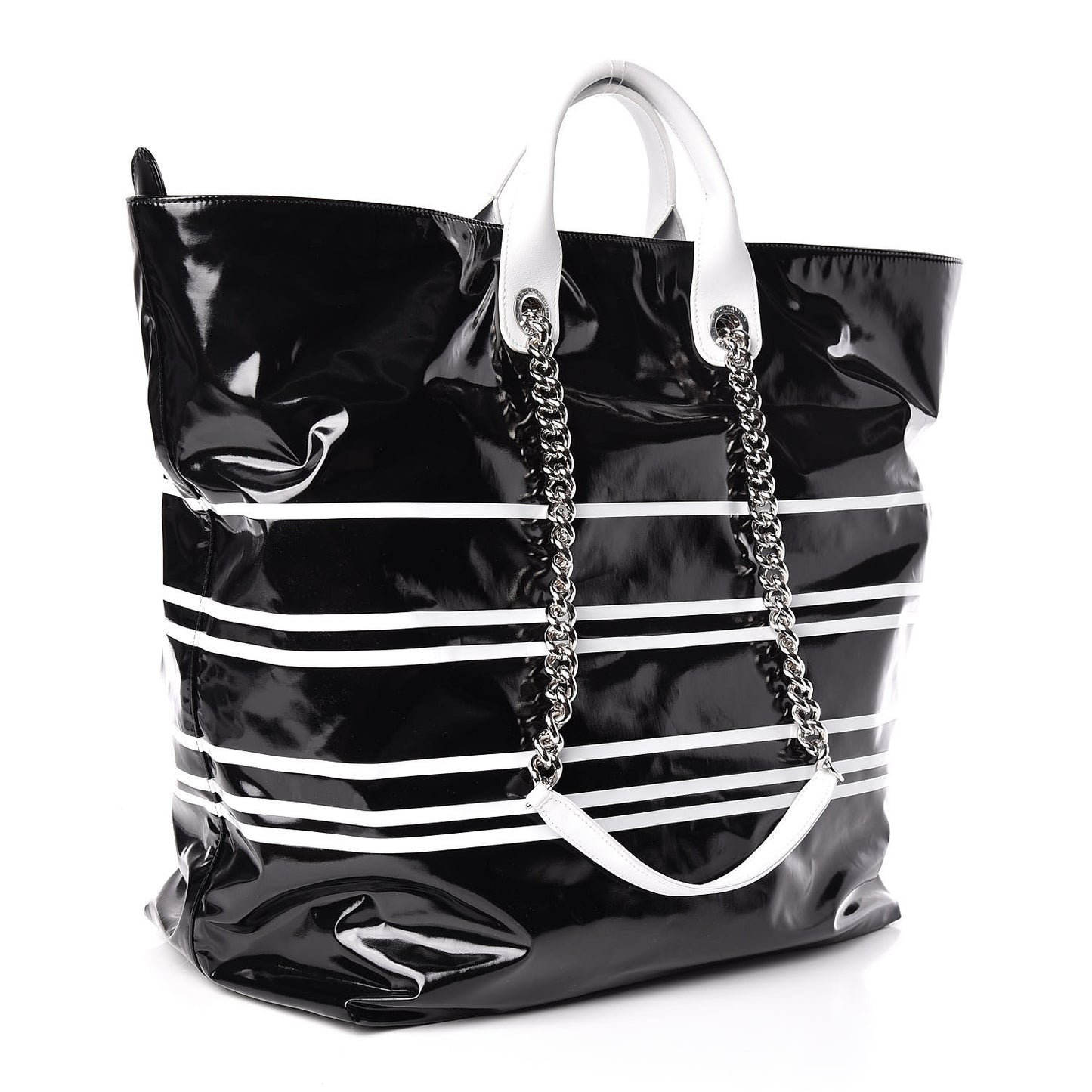 Vinyl Large La Pausa Bay Shopping Bag Black