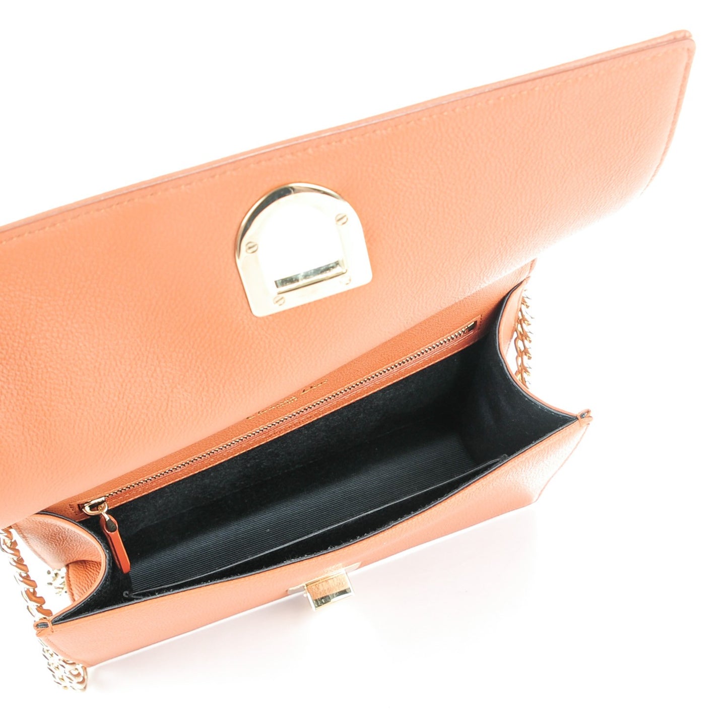Grained Calfskin Medium Diorama Flap Bag Brown