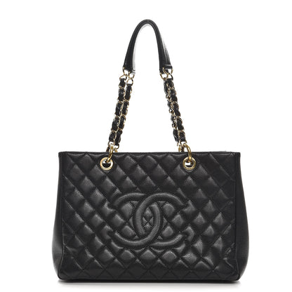 Chanel Caviar Quilted Grand Shopping Tote GST Black 1 of 7