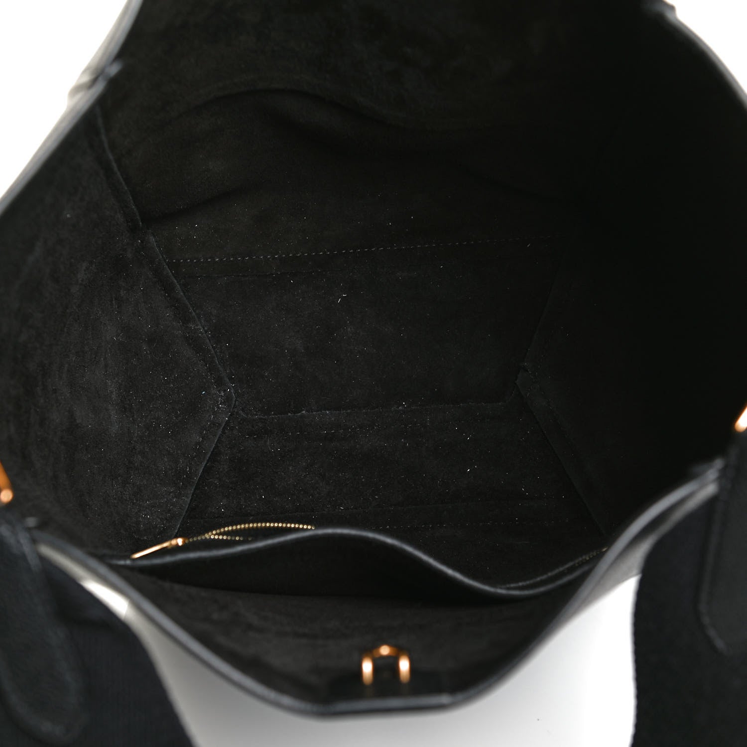 Celine Soft Grained Calfskin Sangle Bucket Bag Black 5 of 12