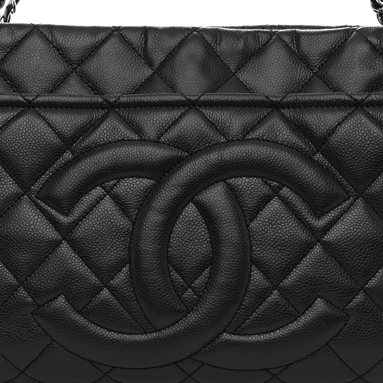 Chanel Caviar Quilted CC Timeless Soft Tote Black 8 of 10