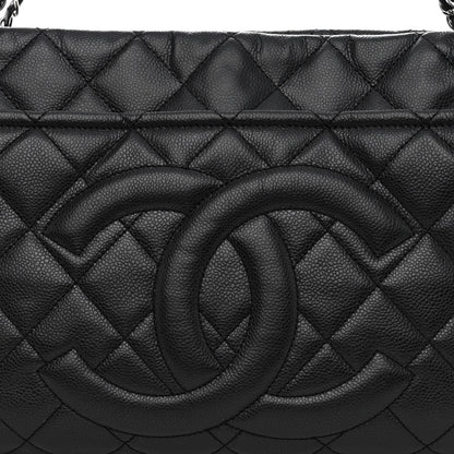 Chanel Caviar Quilted CC Timeless Soft Tote Black 8 of 10