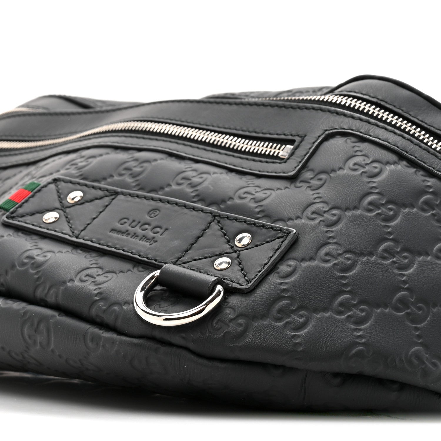 Gucci Guccissima Web Belt Bag Black 9 of 10