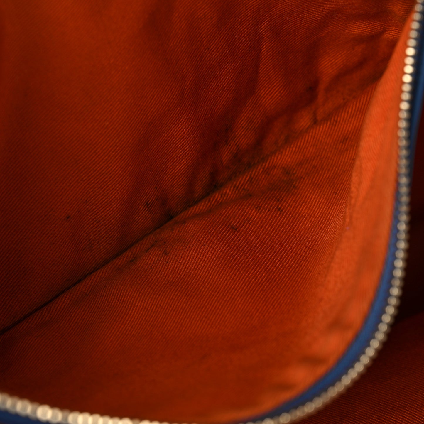 Visetos Medium Reversible Shopper Tote Cognac Blue