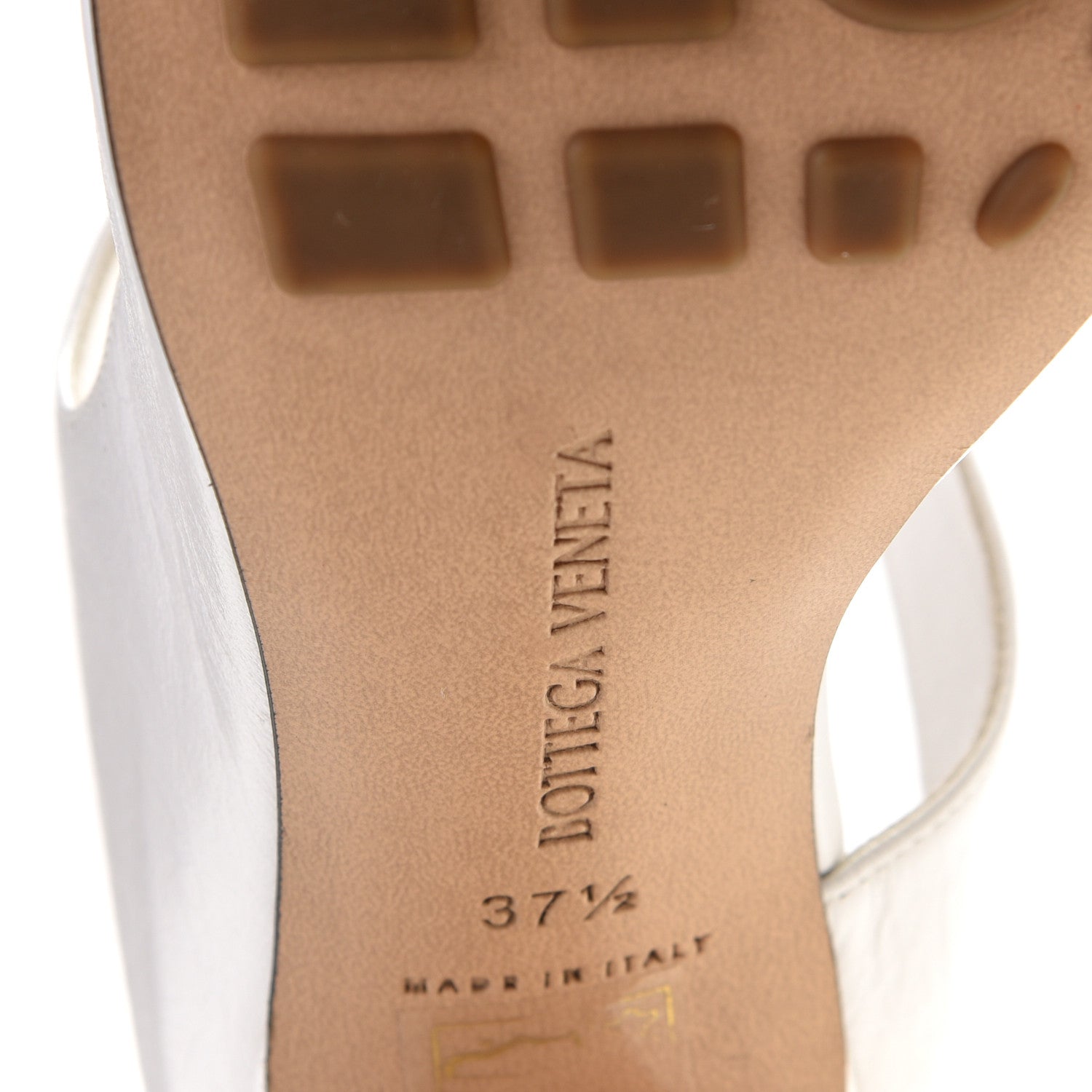 Bottega Veneta Nappa Crunch Lux Sandals 37.5 Optic White 13 of 14