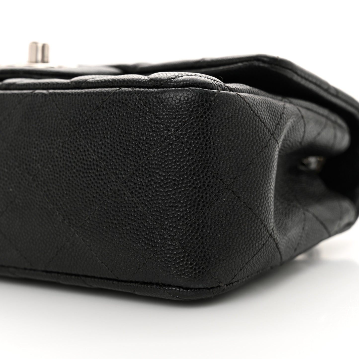 Caviar Quilted Mini Rectangular Flap Black
