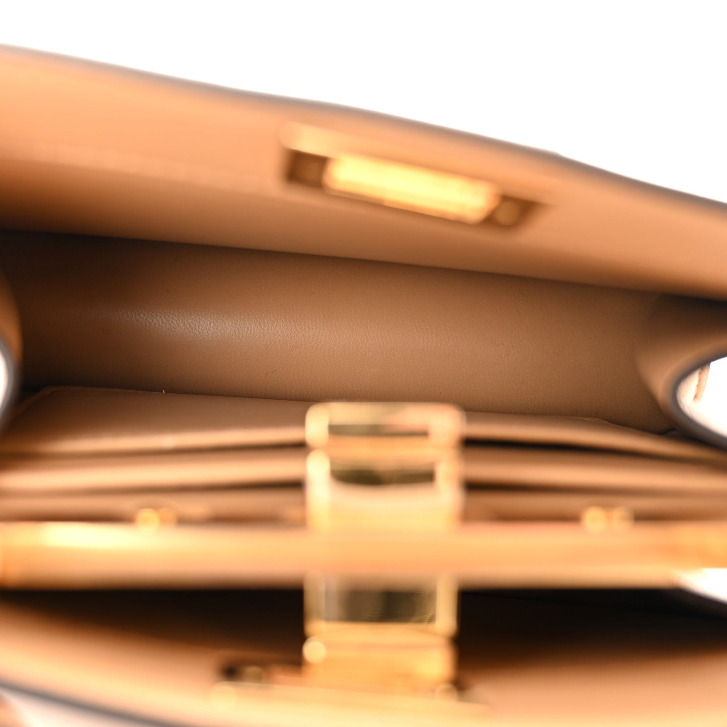 Shiny Nappa Petite Peekaboo I SEE U Satchel Miele Scuro