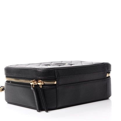 Chanel Caviar Quilted Medium CC Filigree Vanity Case Black 4 of 11