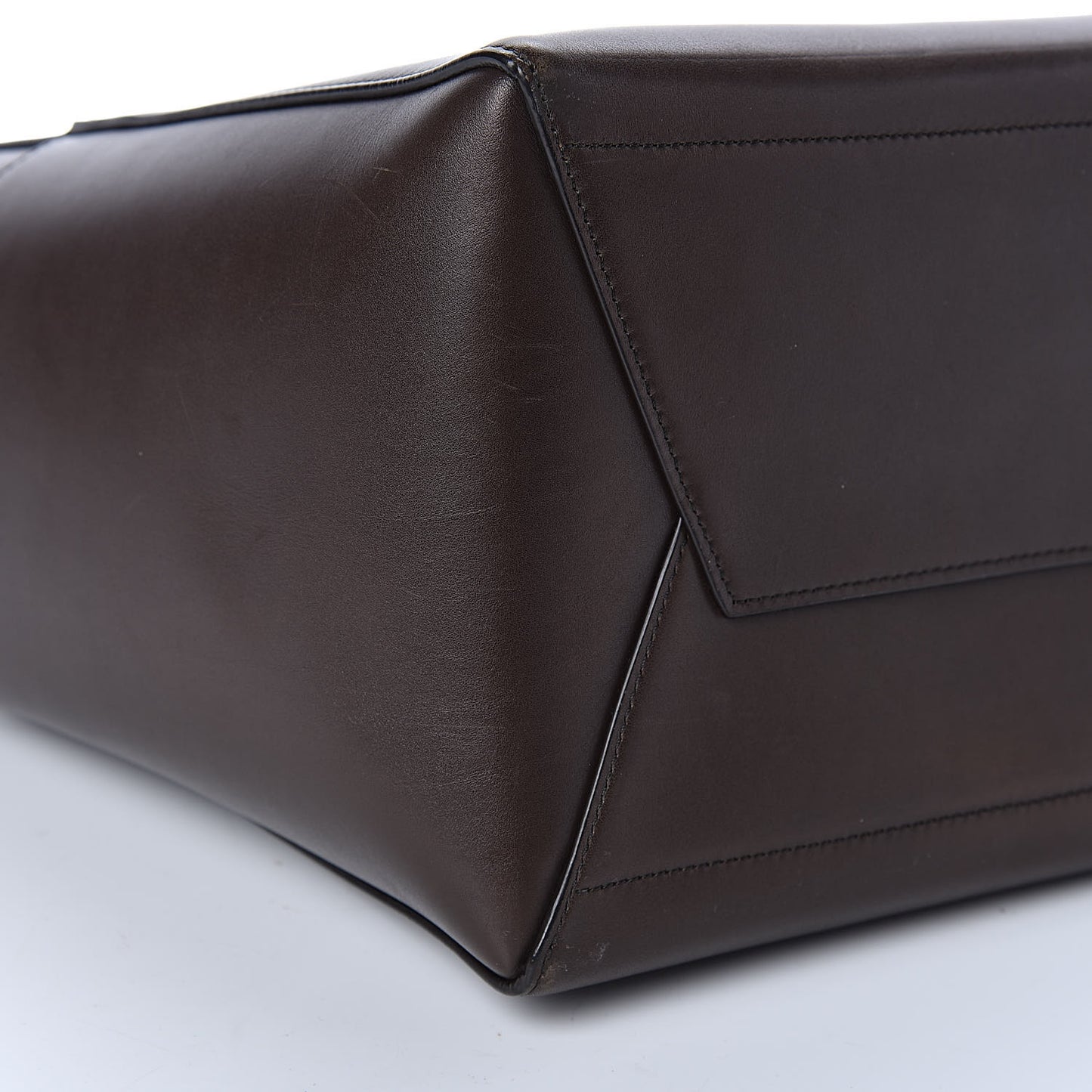 Supersoft Calfskin Sangle Bucket Bag Wood