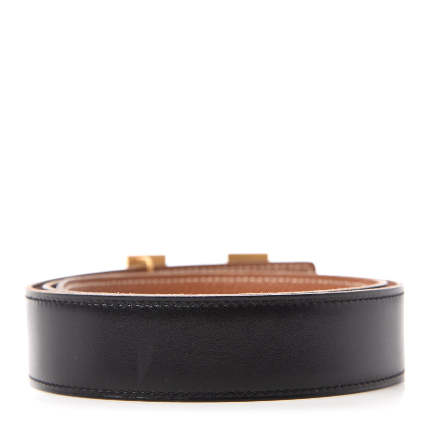 Box Togo H Belt 80 Black Gold