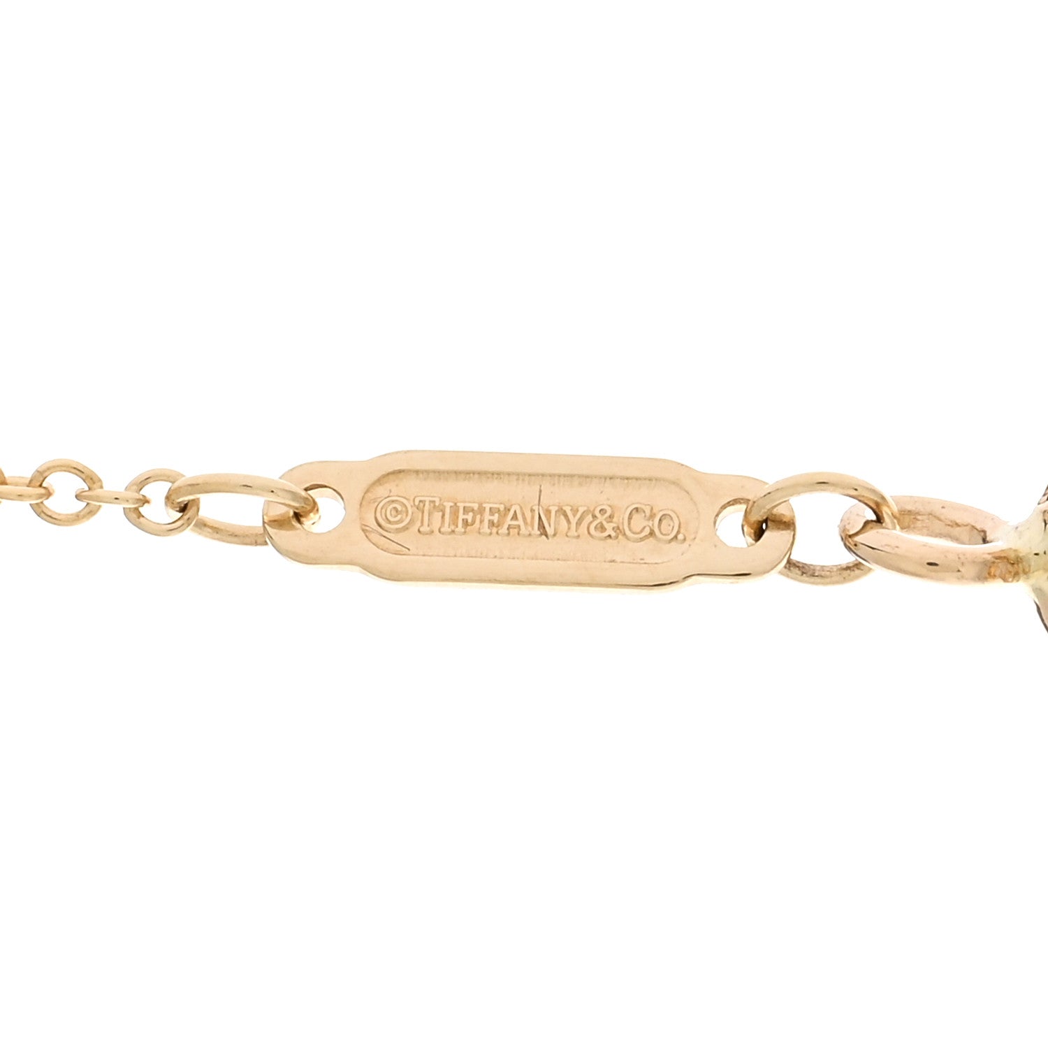 Tiffany 18K Yellow Gold Small T Smile Pendant Necklace 4 of 5