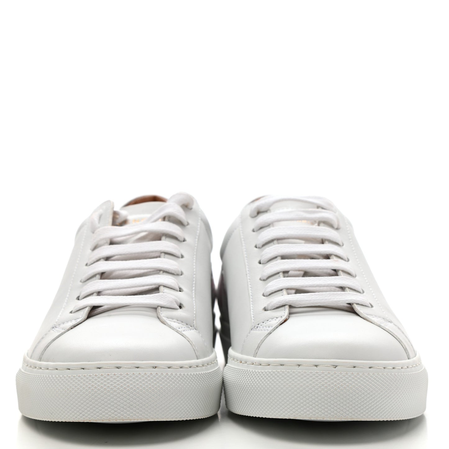 Calfskin Reverse Logo Urban Street Sneakers 36.5 White Pink