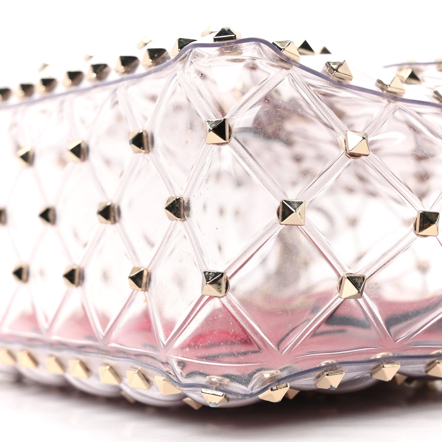 PVC Medium Rockstud Spike Shoulder Bag