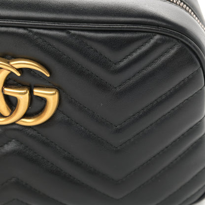 Gucci Calfskin Matelasse Small GG Marmont Chain Shoulder Bag Black 12 of 12