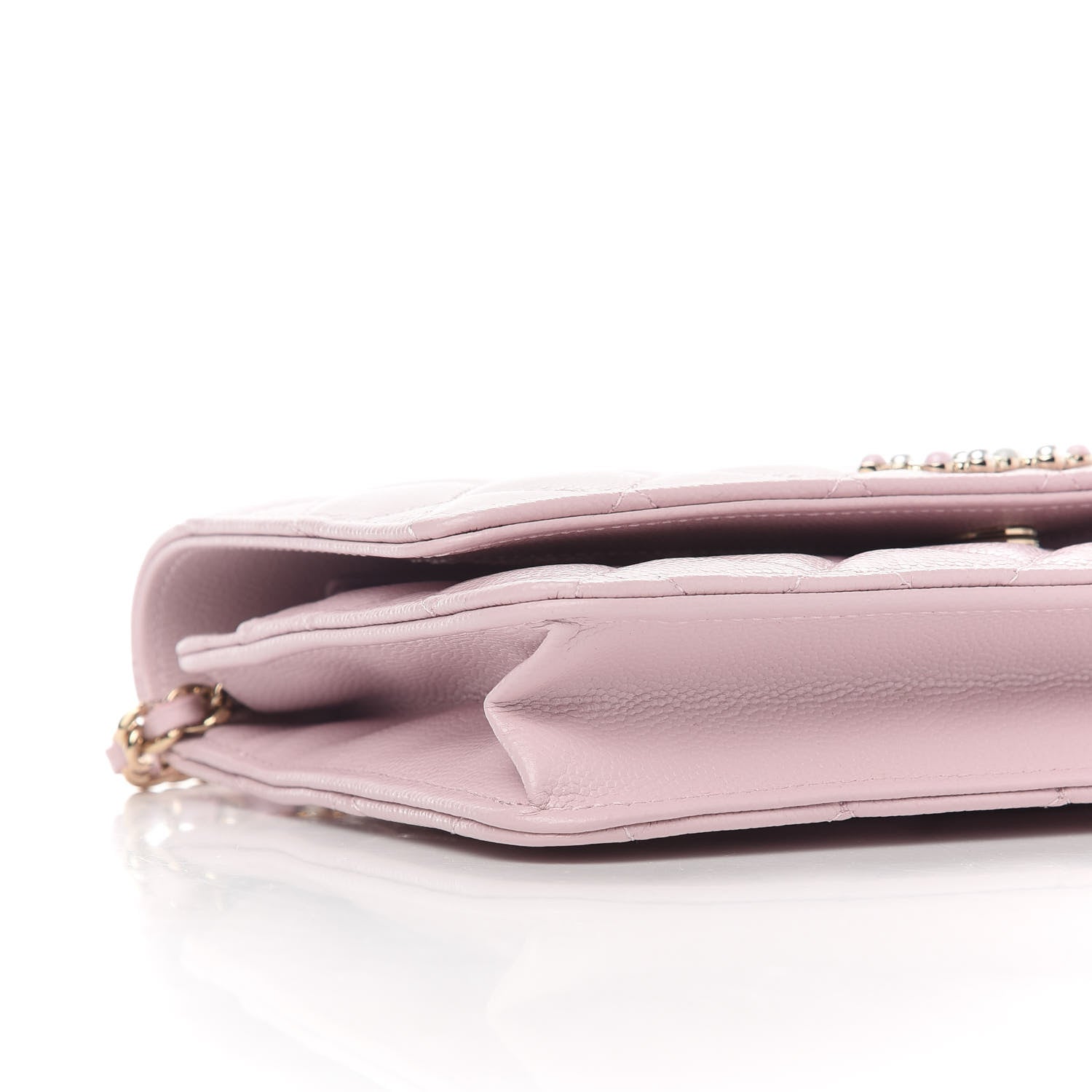 Chanel Caviar Quilted Coco Candy Wallet On Chain WOC Light Pink 9 of 12