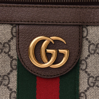 Gucci GG Supreme Monogram Web Medium Ophidia Messenger Bag Brown 6 of 12