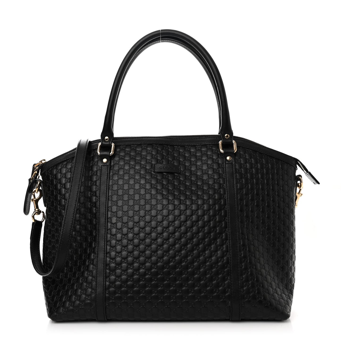 Soft Microguccissima Dome Satchel Black