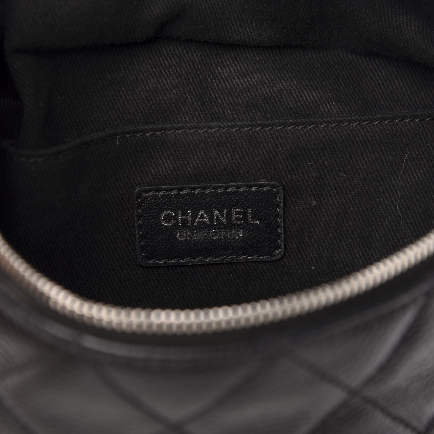 Chanel Grained Calfskin Quilted Waist Belt Bag Black 6 of 12