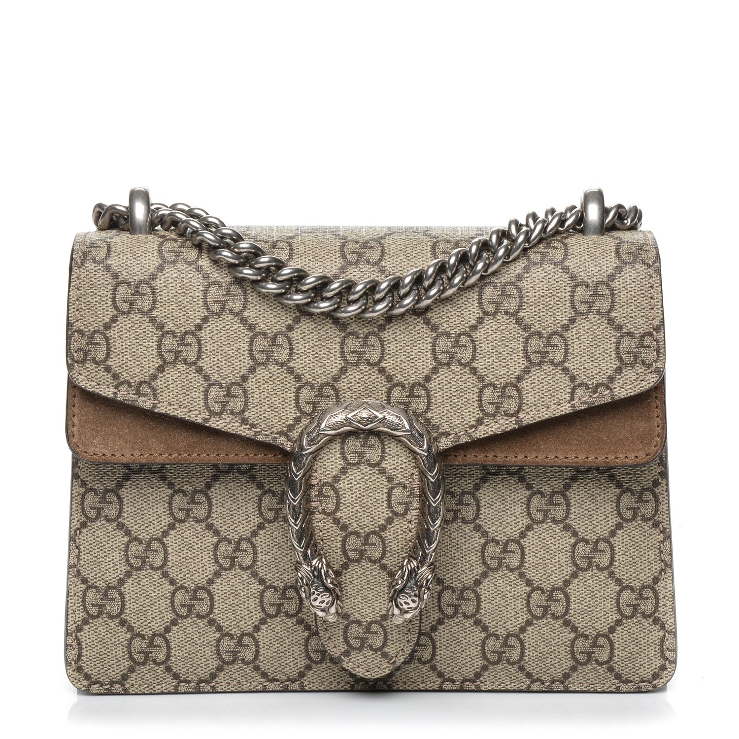 Gucci GG Supreme Monogram Mini Dionysus Shoulder Bag Taupe 1 of 7