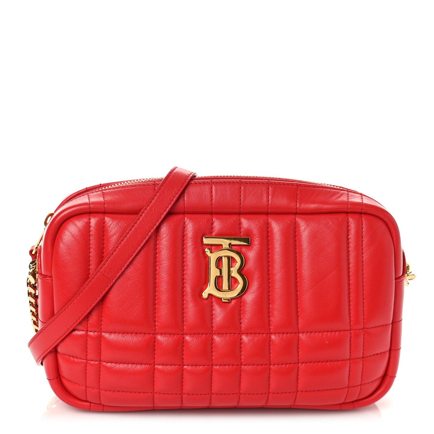 Calfskin Quilted Small Lola Camera Bag Bright Red
