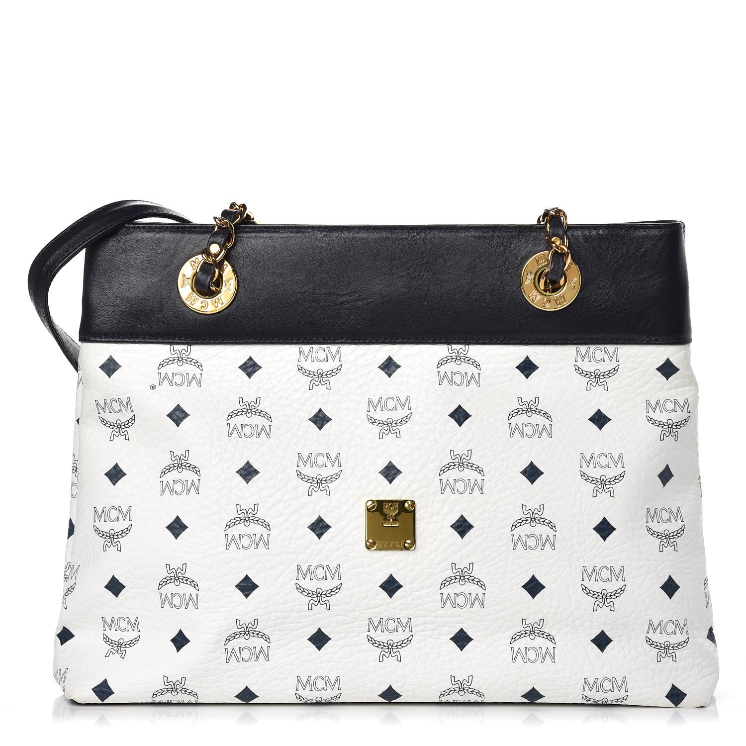 MCM Visetos Shoulder Bag White 1 of 10