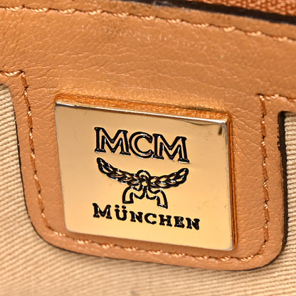 MCM Visetos Medium Essentials Shopper Tote Cognac 6 of 13