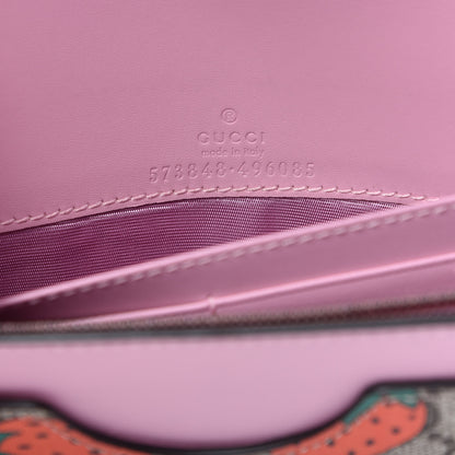 Gucci GG Supreme Monogram Strawberry Chain Wallet 8 of 10