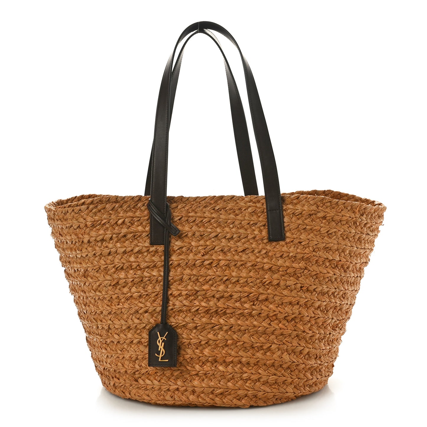 Raffia Calfskin Medium Panier Tote