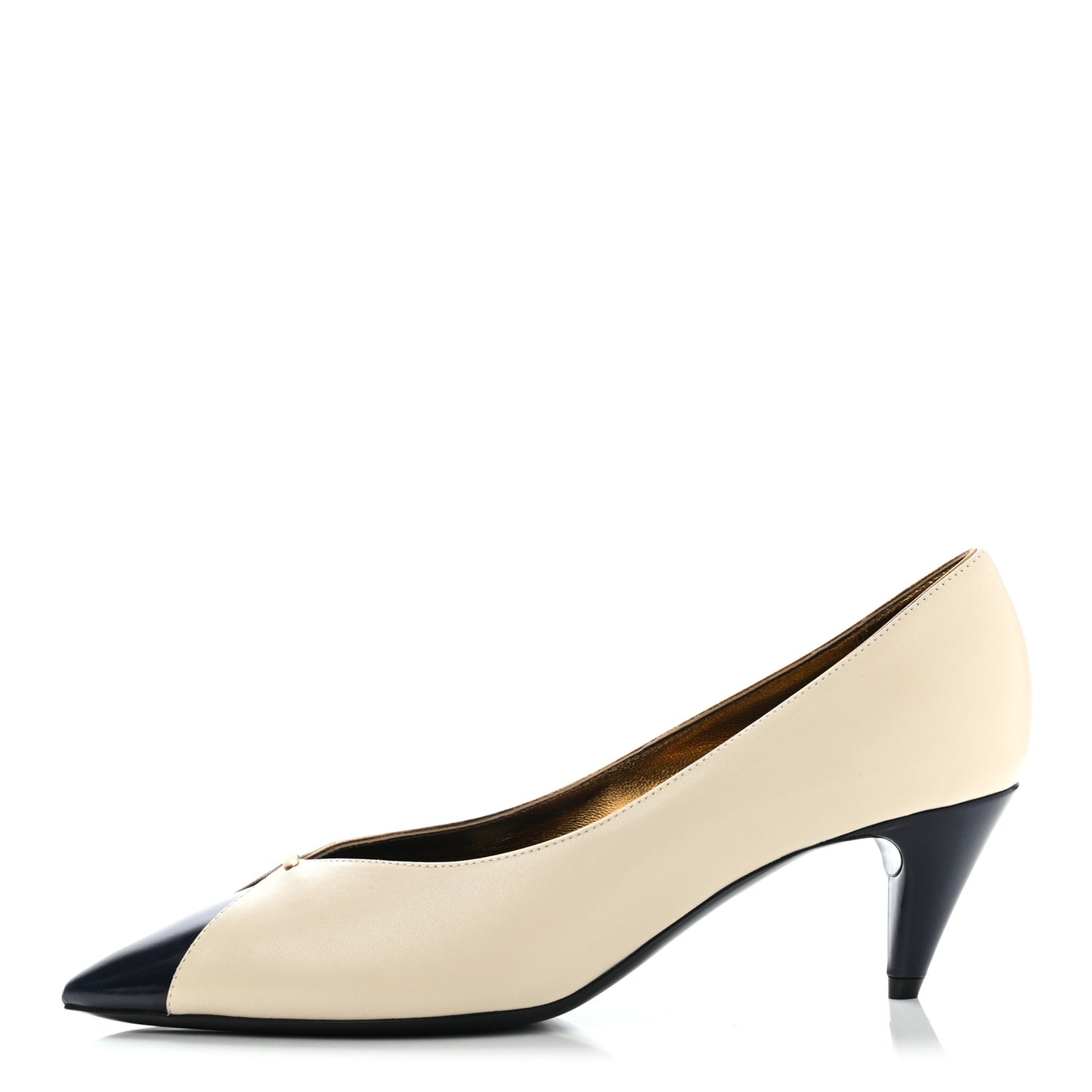 Calfskin Lola Pumps 36.5 Pearl Navy