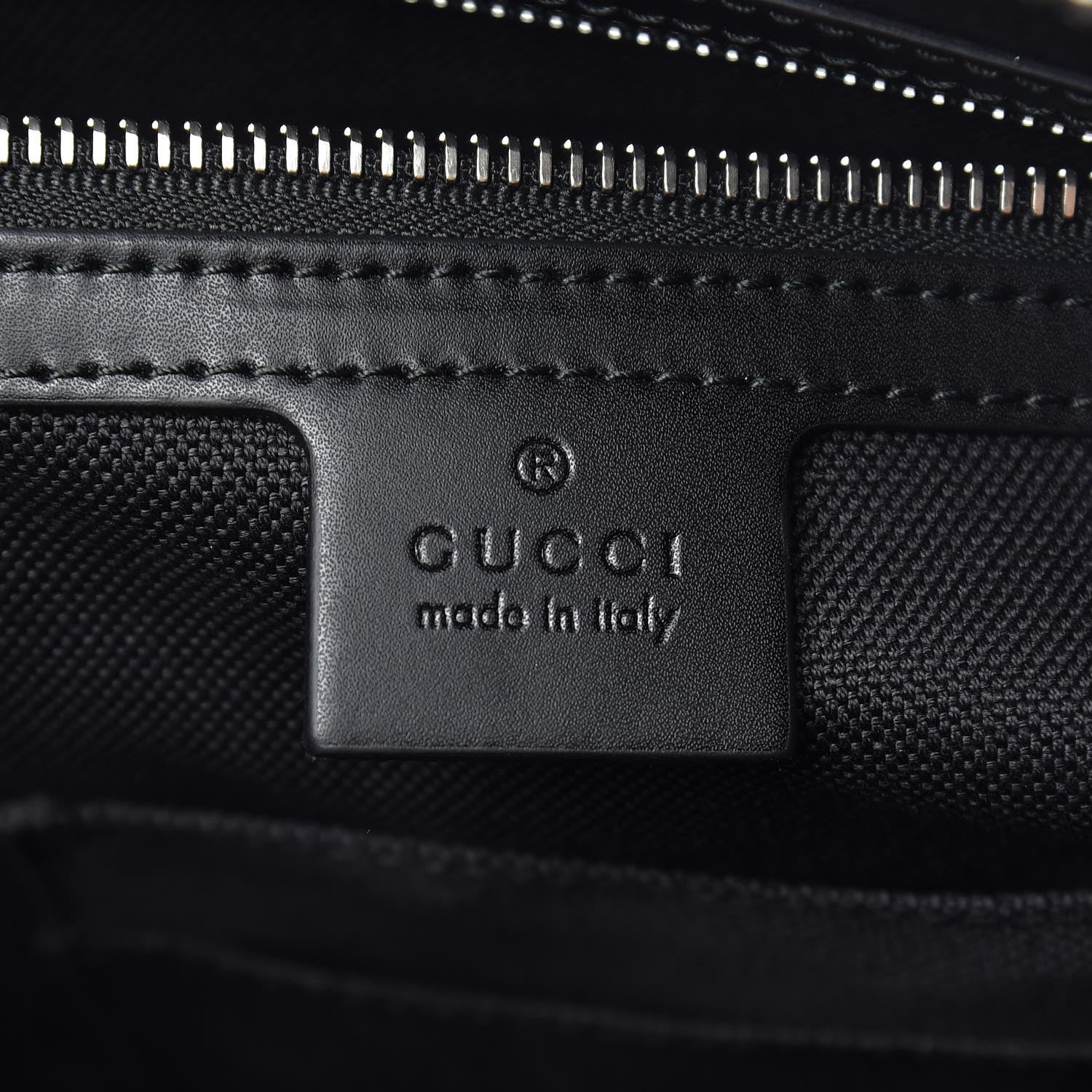 Gucci GG Supreme Monogram Appia Calfskin Web Briefcase Black 6 of 10