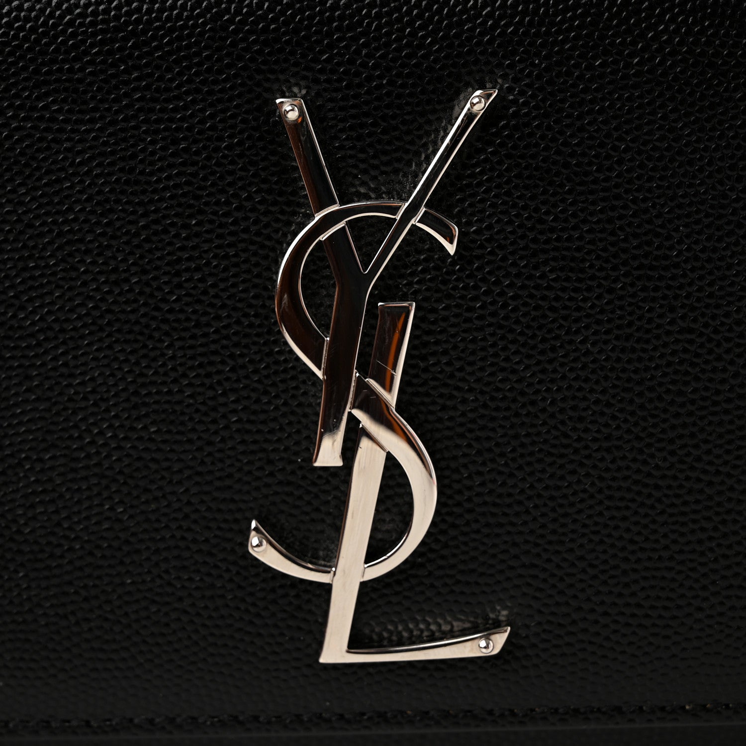 Saint Laurent Grain De Poudre Monogram Cassandre Clutch Black 7 of 9