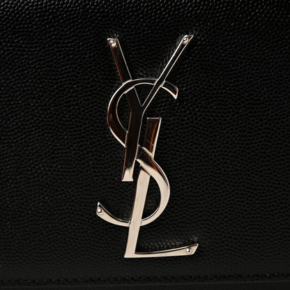 Saint Laurent Grain De Poudre Monogram Cassandre Clutch Black 7 of 9