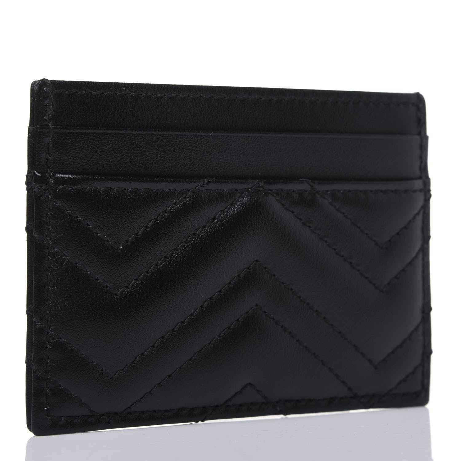 Gucci Calfskin Matelasse GG Marmont Card Holder Black 3 of 9