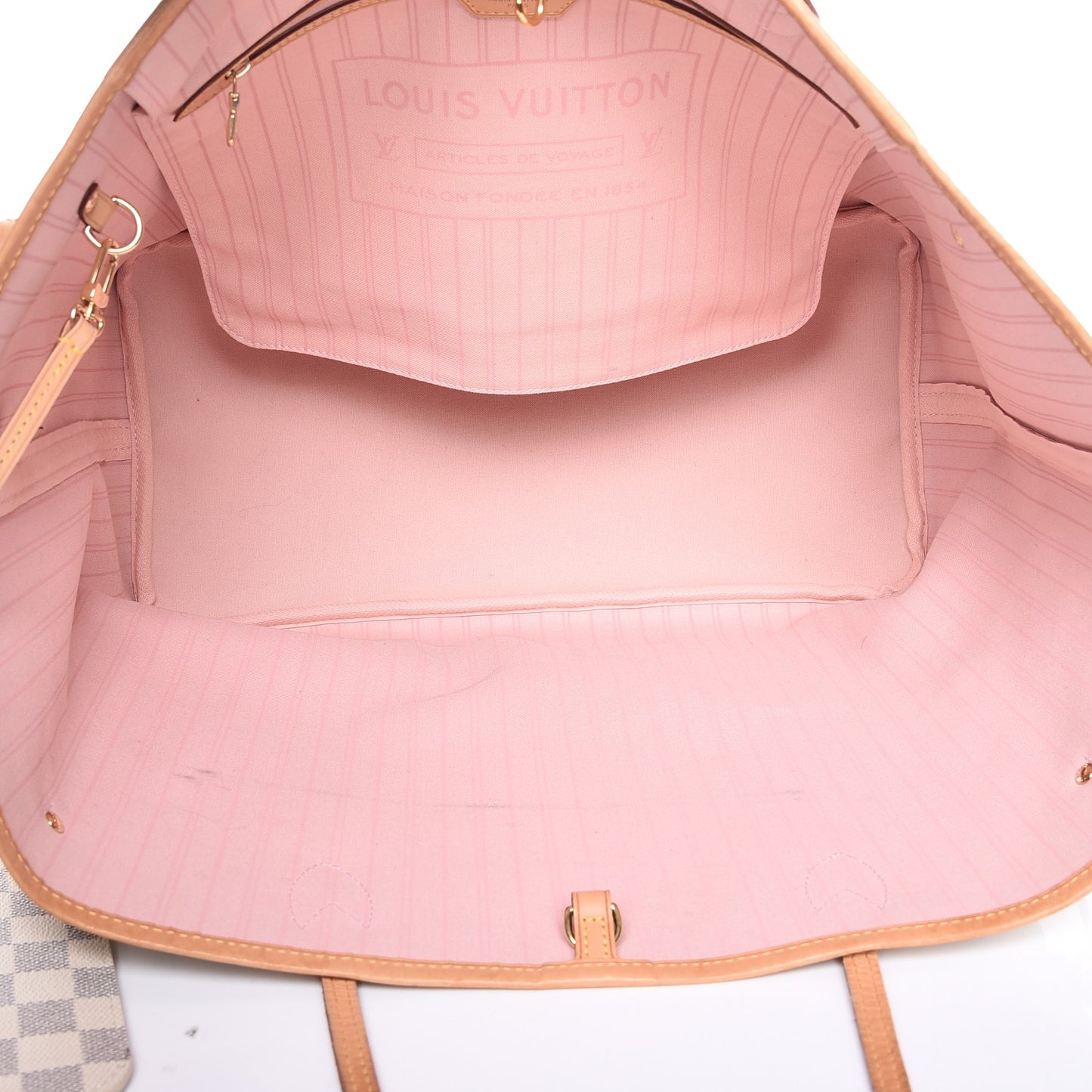 Damier Azur Neo Neverfull GM Rose Ballerine