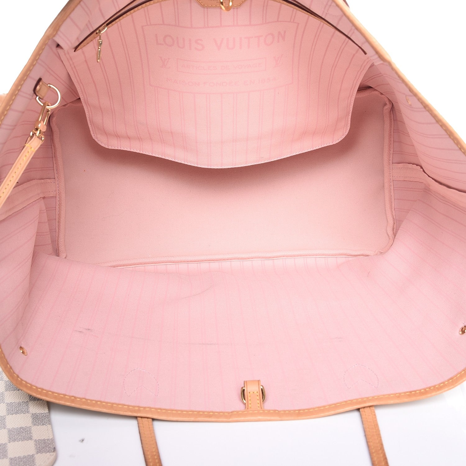 Louis Vuitton Damier Azur Neo Neverfull GM Rose Ballerine 5 of 11
