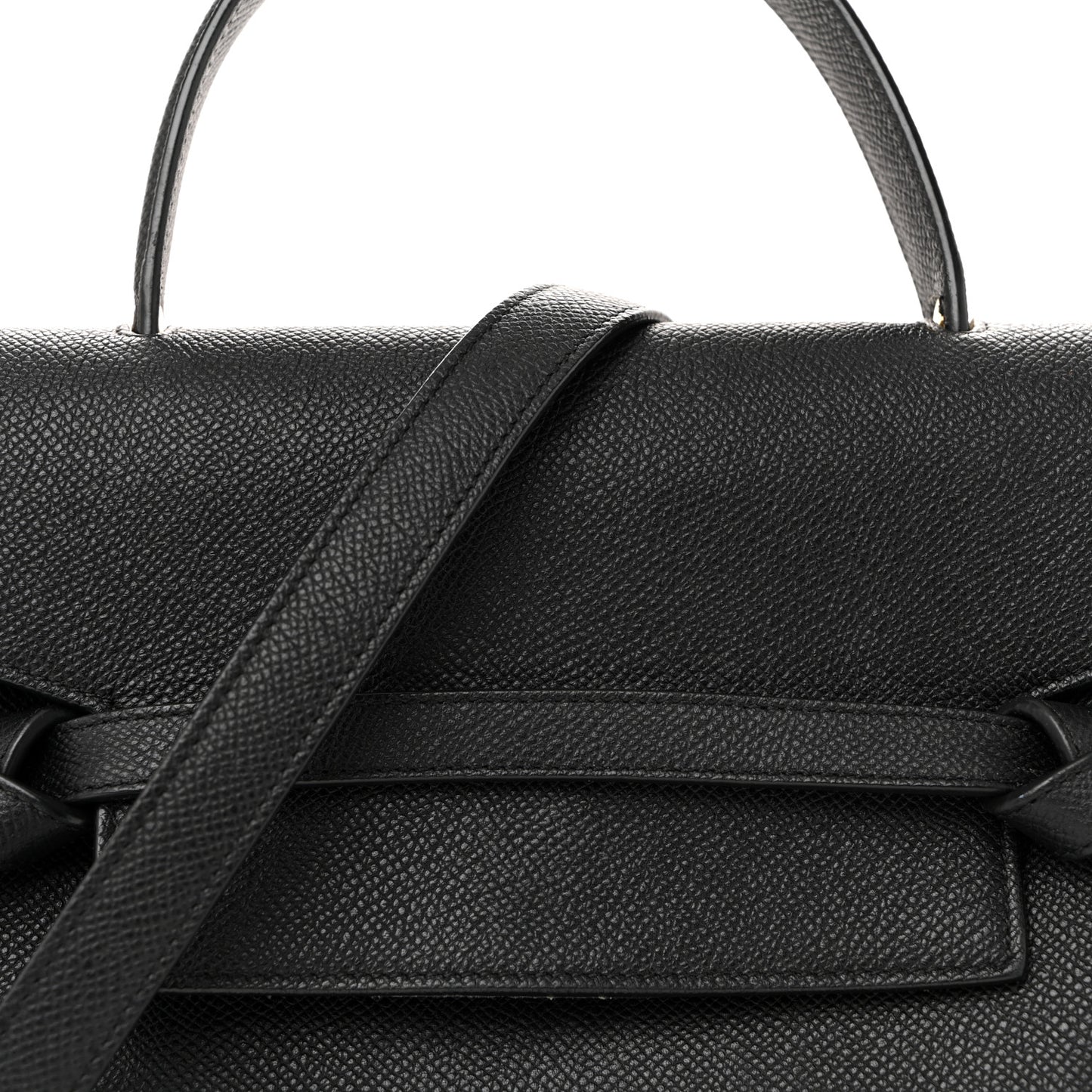 Grained Calfskin Micro Belt Bag Black
