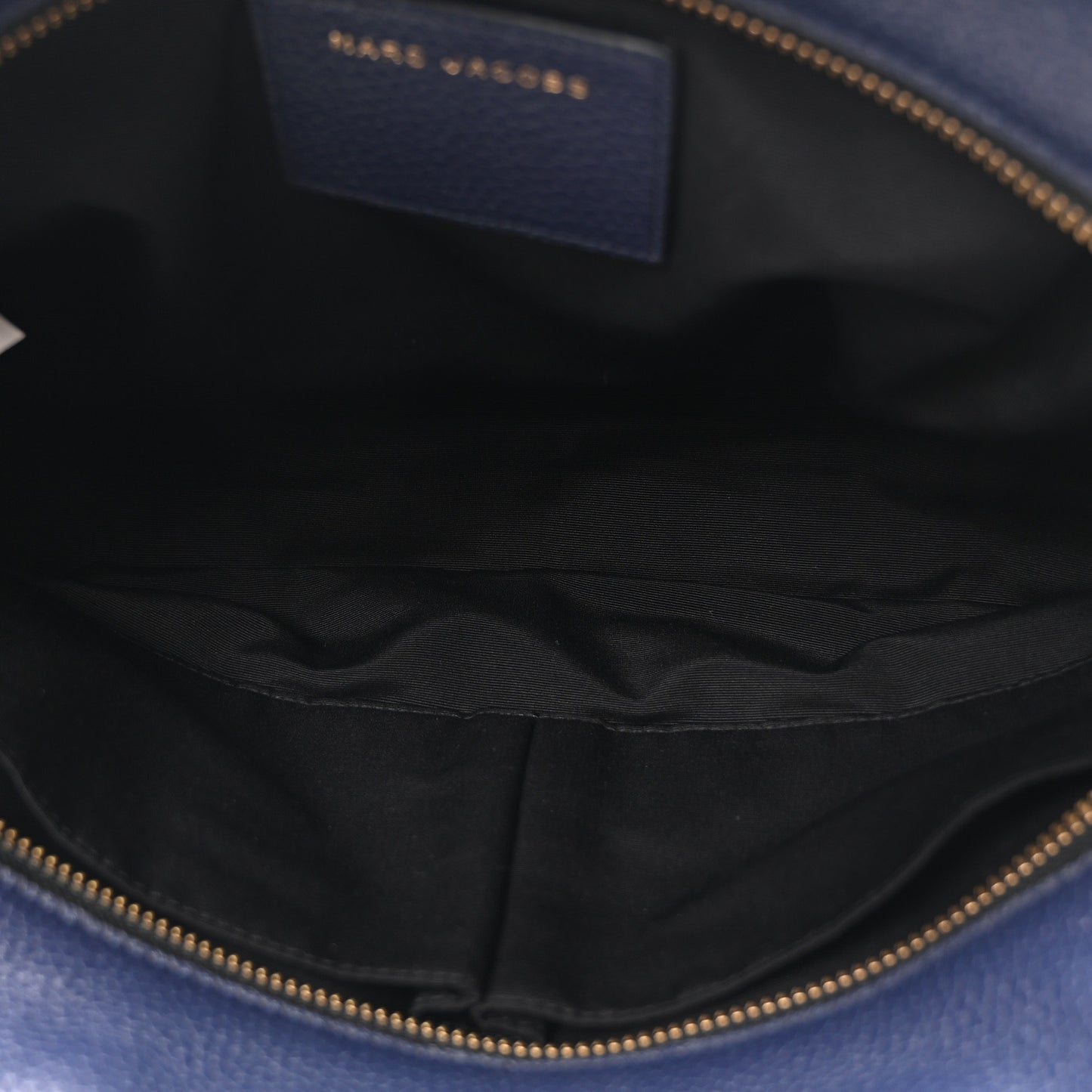 Pebbled Calfskin Gotham Bauletto Satchel Blue