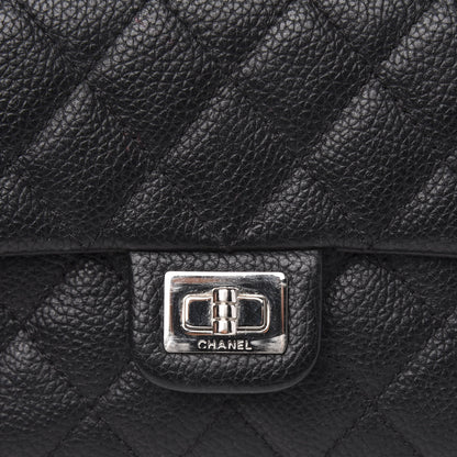 Chanel Grained Calfskin Quilted 2.55 Reissue Flap Belt Bag Clutch Black 10 of 10