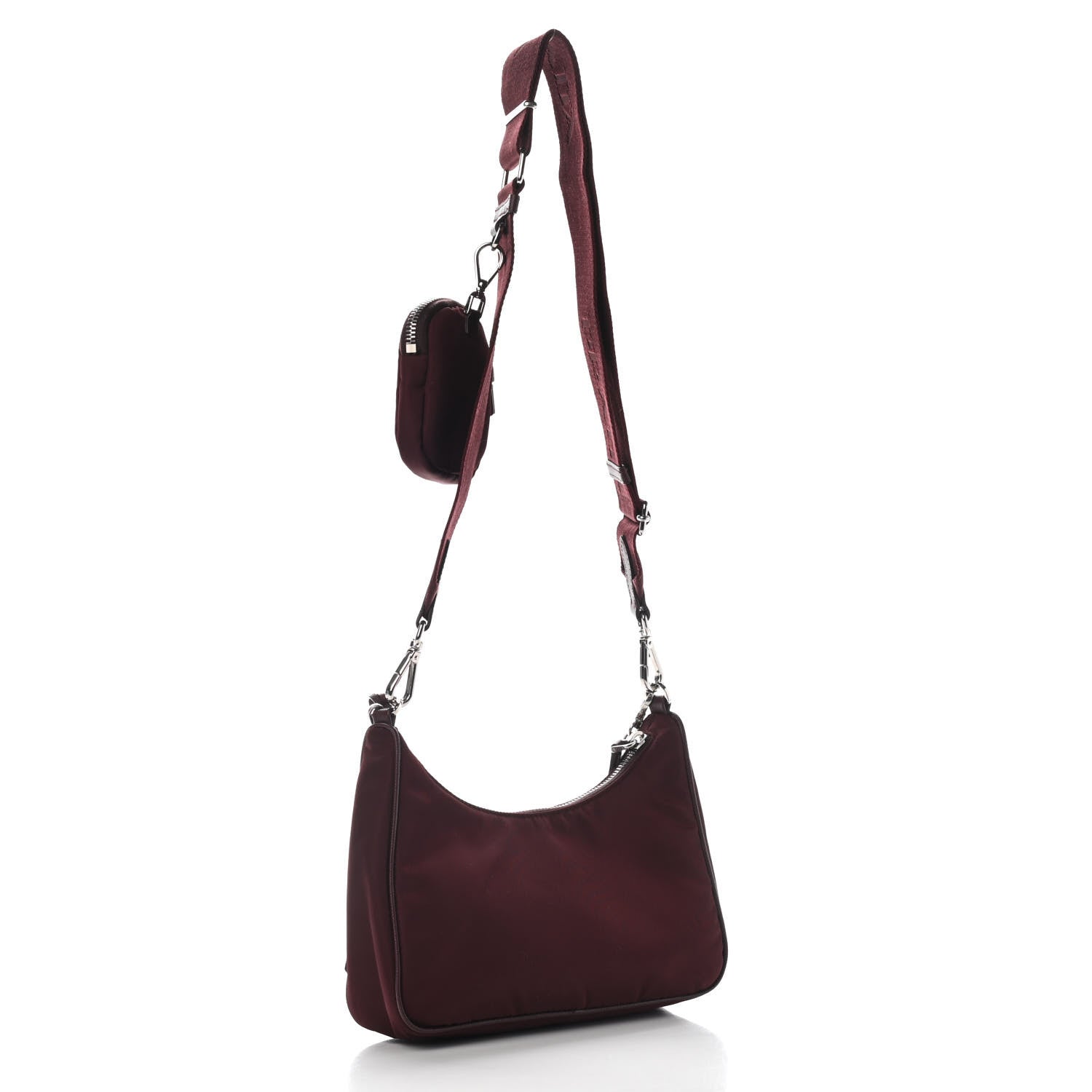 Prada Tessuto Nylon Re-Edition 2005 Shoulder Bag Granato 2 of 7