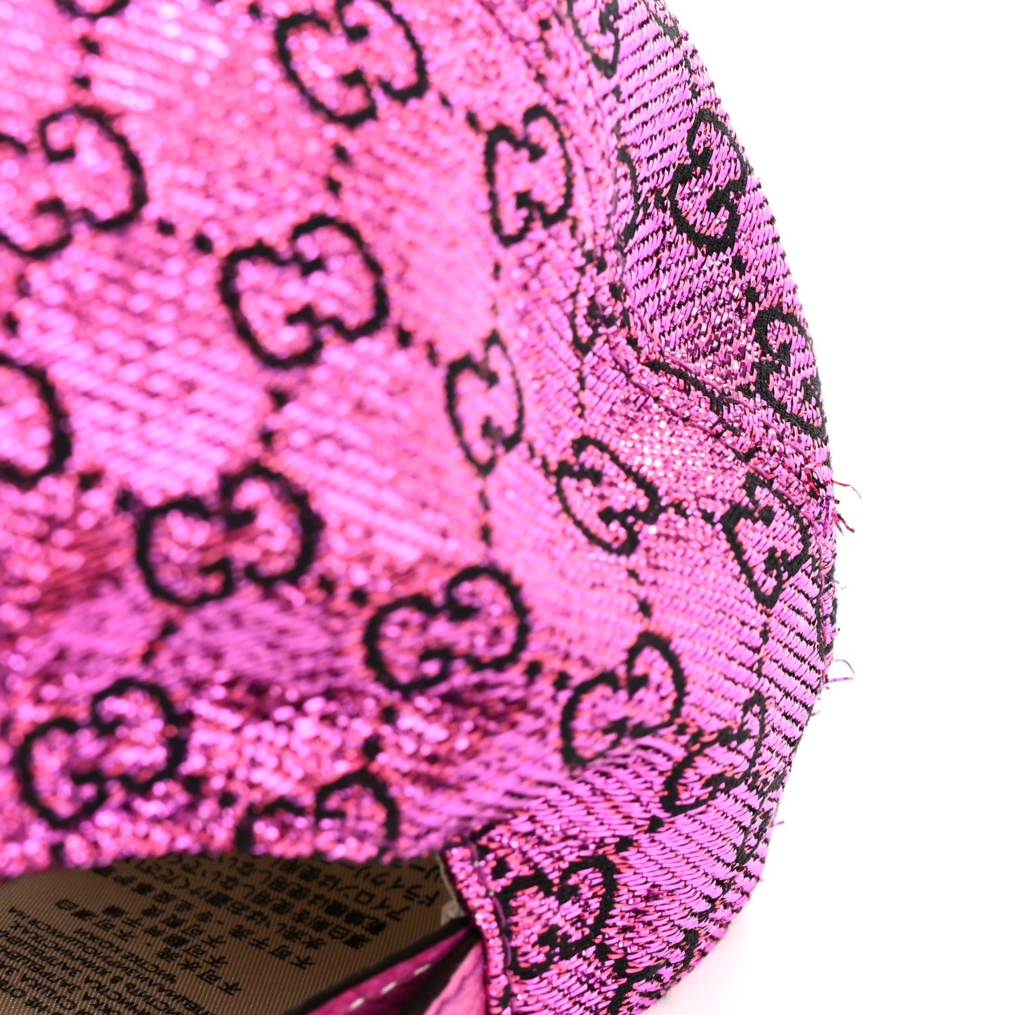 Silk Blend Jacquard Monogram Santa Barbara Baseball Hat M Fuxia Black