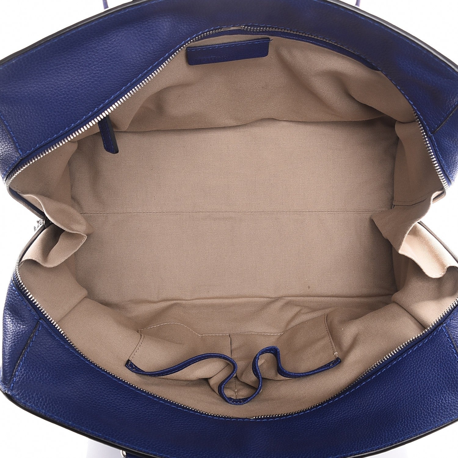 Alexander McQueen Pebbled Calfskin Large Skull Padlock Zip Around Tote Ultramarine 5 of 9