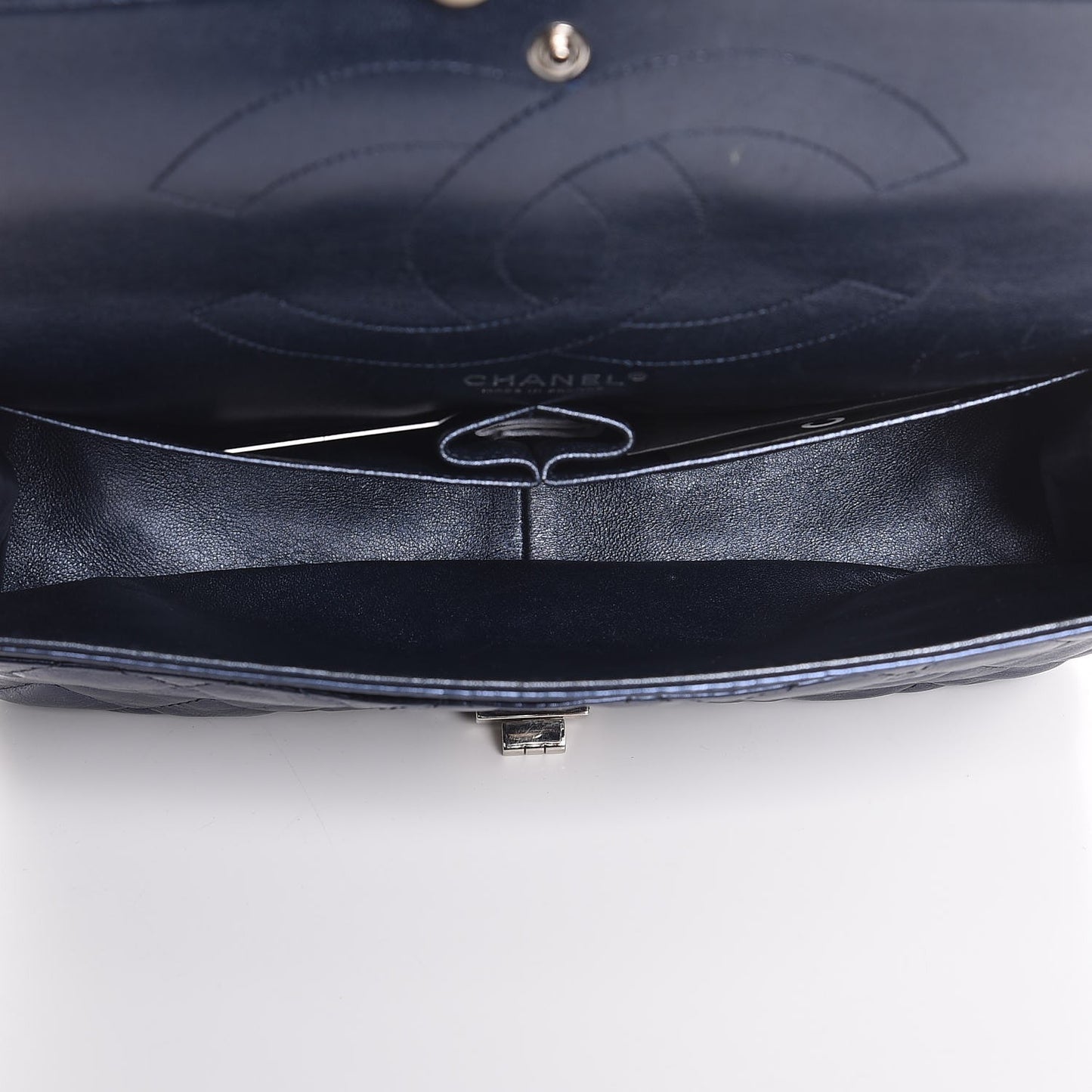 Metallic Aged Calfskin 2.55 Reissue Flap 227 Blue