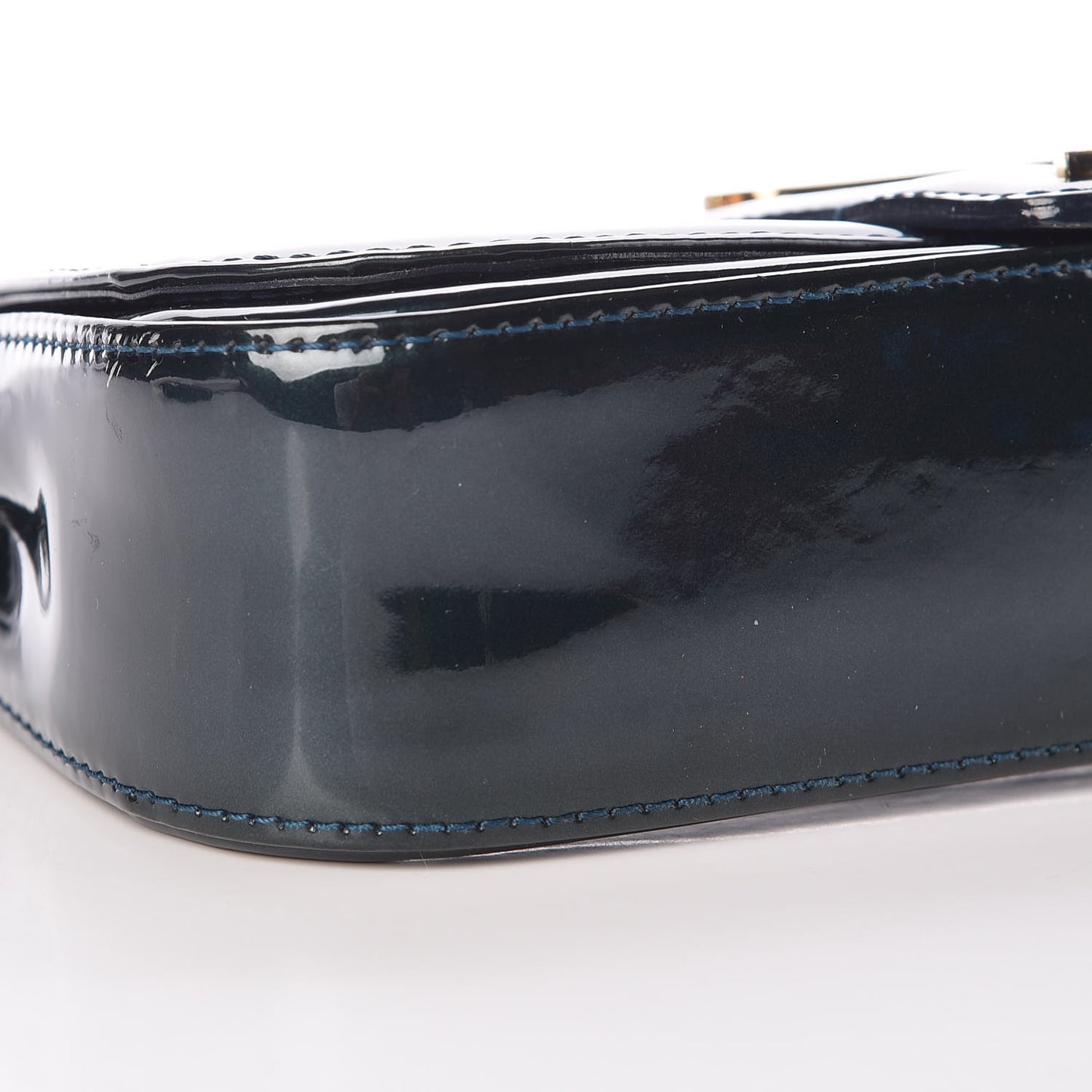 Patent Sobe Clutch Blue Nuit