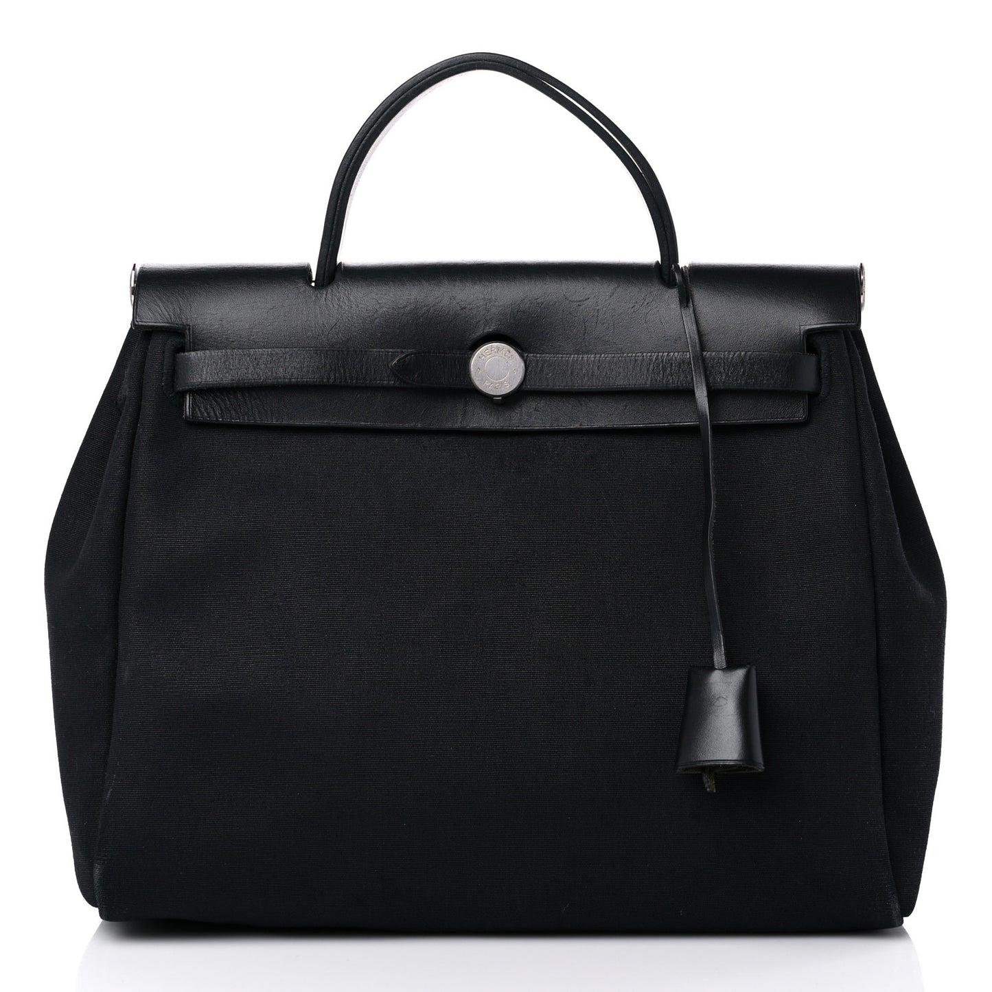 Toile Vache Calfskin Herbag 30 PM Black