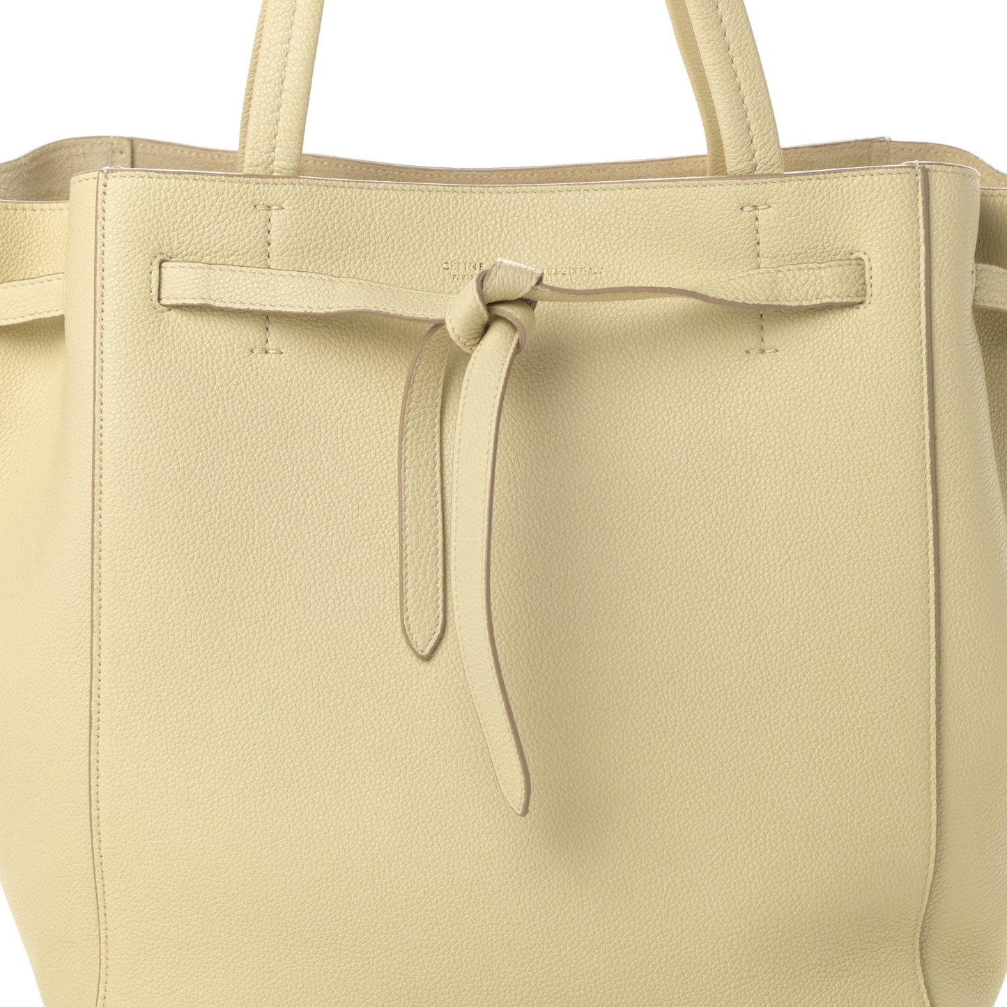 Soft Grained Calfskin Small Belt Cabas Phantom Vanilla