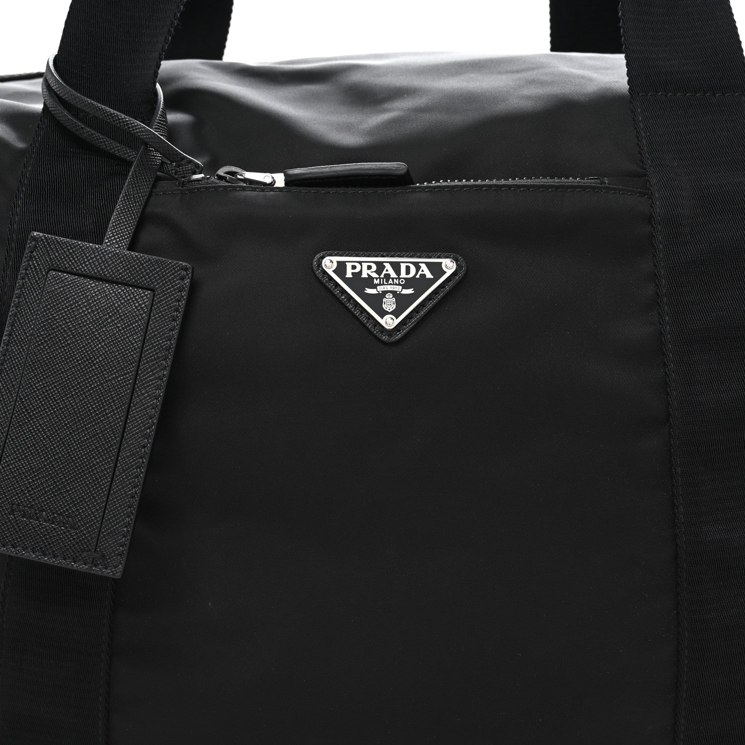 Prada Re-Nylon Saffiano Duffle Bag Black 7 of 9