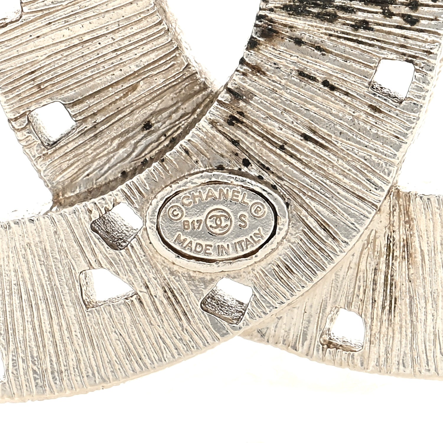 Chanel Baguette Crystal CC Brooch Silver Pink 3 of 3