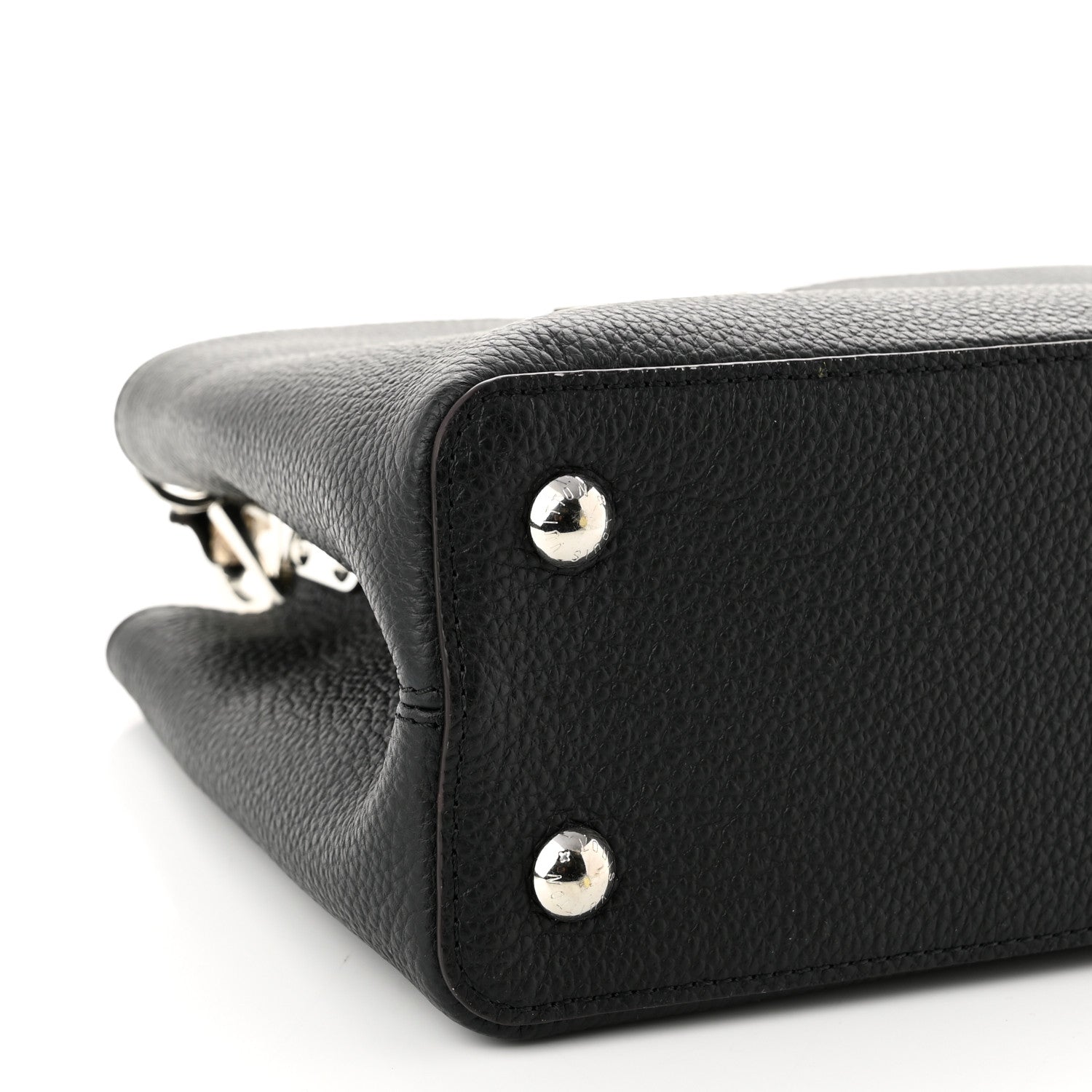 Louis Vuitton Taurillon Snakeskin Capucines PM Black 8 of 9