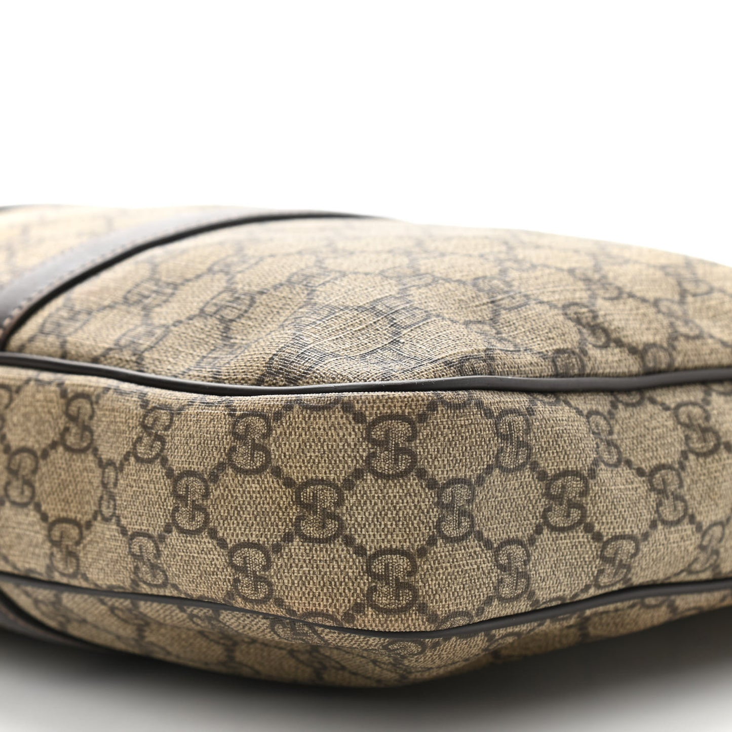 GG Supreme Monogram Selleria Calfskin Briefcase Beige Ebony Cocoa